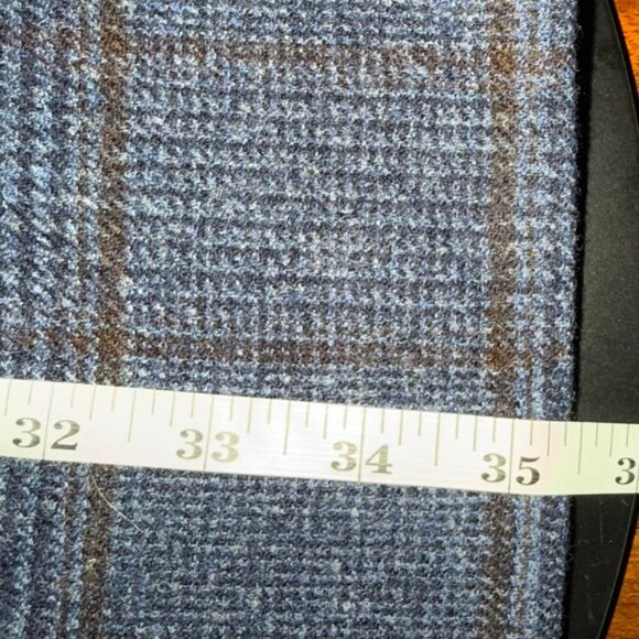 Loro Piana Neiman Marcus IT 50R NEW Mens Navy Plaid Dream Coat 100% Wool RT1995$ - Picture 13 of 14